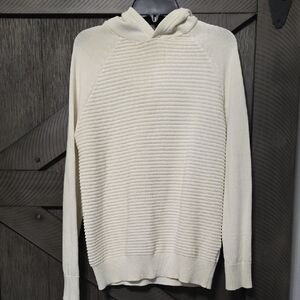 Cat & Jack Men's Ivory Textured Hooded Sweater